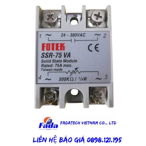 Rơ le bán dẫn FOTEK SSR-75VA chính hãng giá tốt, new 100% tại Fadatech Việt Nam 4 SSR 75VA