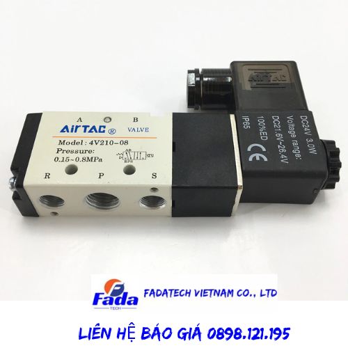 Van điện từ khí nén AIRTAC 4V210-08A chính hãng giá tốt, new 100% tại Fadatech Việt Nam 4 4V210 08A