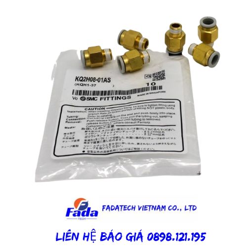 Đầu nối khí SMC KQ2H08-01AS chính hãng giá tốt, hàng có sẵn tại kho Fadatech Việt Nam 4 KQ2H08 01AS