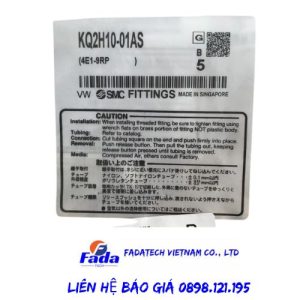Đầu nối khí SMC KQ2H10-01AS chính hãng giá tốt, hàng có sẵn tại kho Fadatech Việt Nam