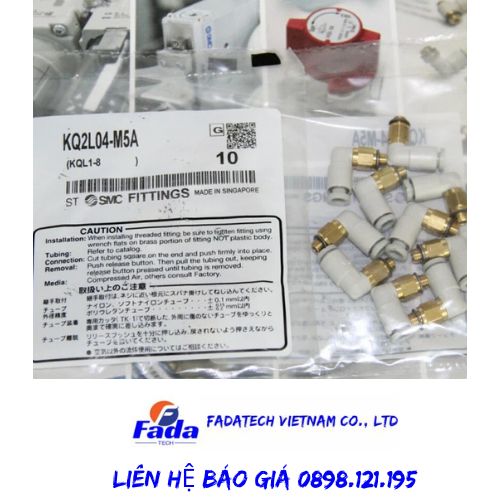 Đầu nối khí SMC KQ2L04-M5A chính hãng giá tốt, hàng có sẵn tại kho Fadatech Việt Nam 4 KQ2L04 M5A