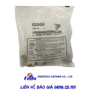 Đầu nối khí SMC KQ2L08-03AS chính hãng giá tốt, hàng có sẵn tại kho Fadatech Việt Nam