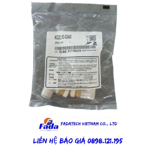 Đầu nối khí SMC KQ2L10-03AS chính hãng giá tốt, hàng có sẵn tại kho Fadatech Việt Nam 5 KQ2L10 03AS 1