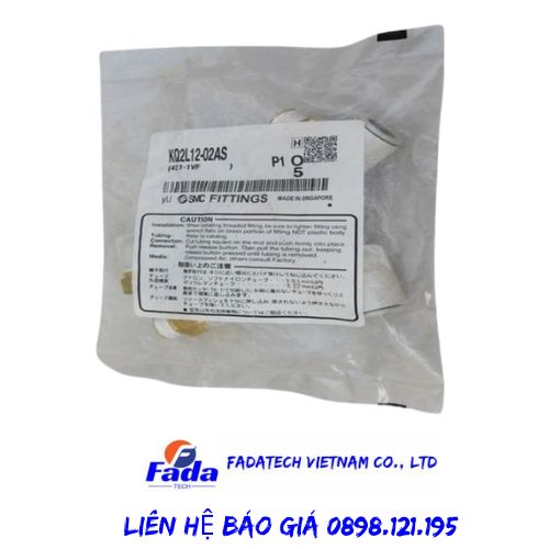Đầu nối khí SMC KQ2L12-02AS chính hãng giá tốt, hàng có sẵn tại kho Fadatech Việt Nam 4 KQ2L12 02AS