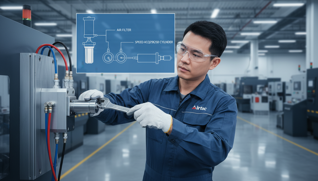 Xi lanh khí AIRTAC ACQ25X25B chính hãng giá tốt, hàng có sẵn tại kho Fadatech Việt Nam 8 ACQ25X25B 4