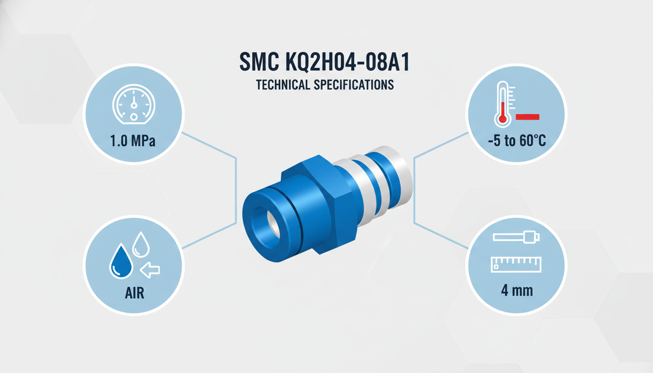 Đầu nối khí SMC KQ2H04-08A1 chính hãng giá tốt, new 100% tại Fadatech Việt Nam 5 KQ2H04 08A1 1