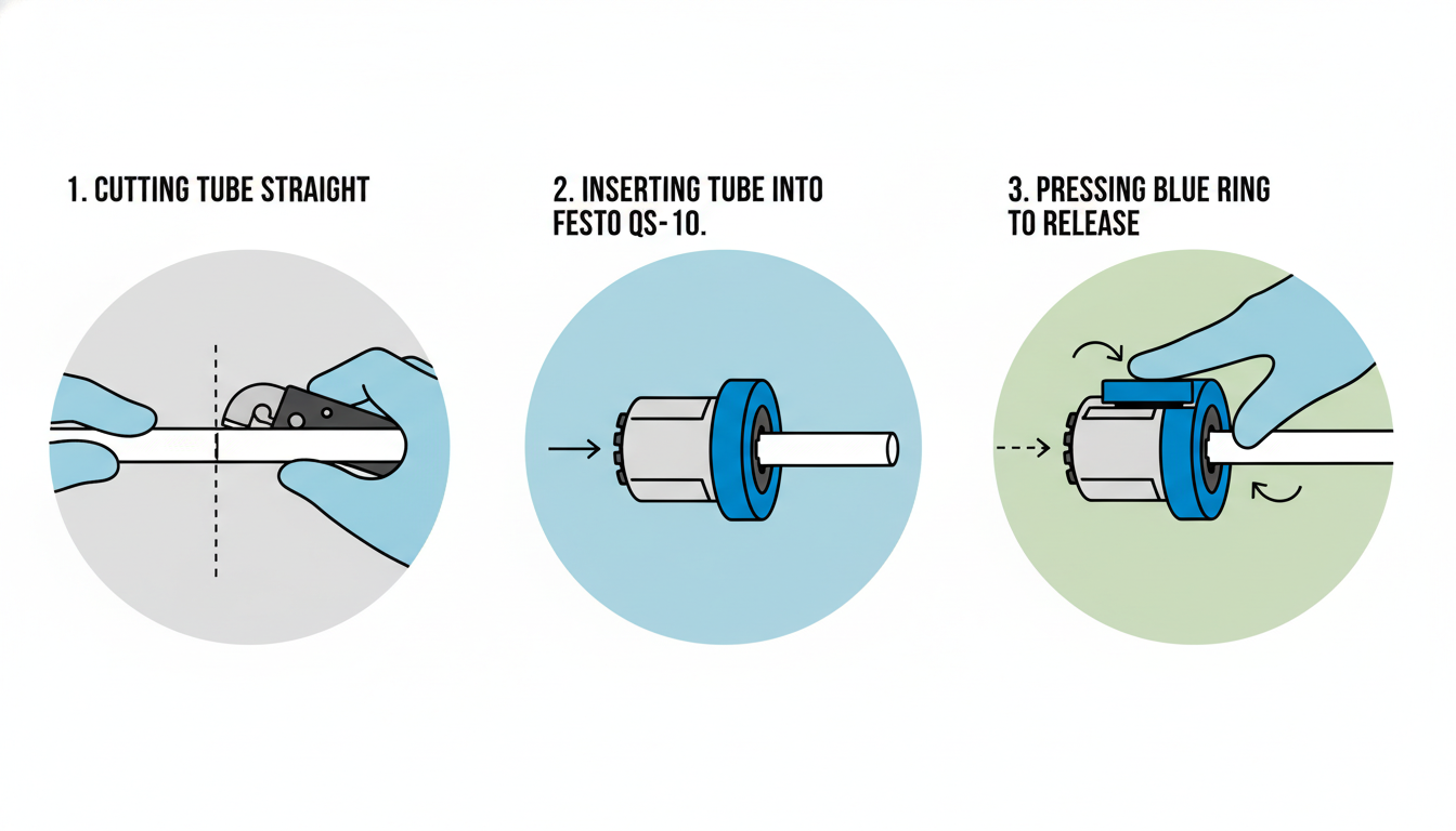 Đầu nối khí Festo QS-10-6 chính hãng giá tốt, new 100% tại Fadatech Việt Nam 8 QS 10 6 4