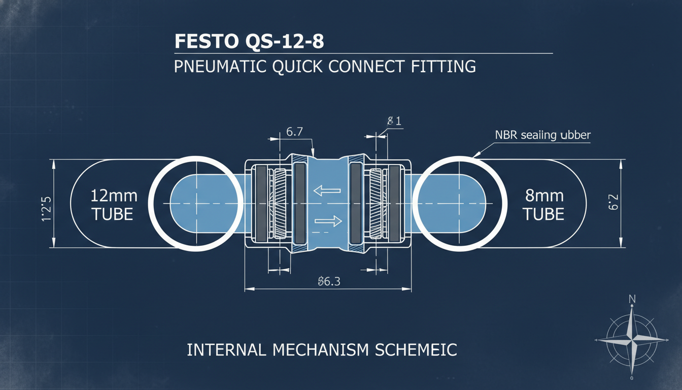 Đầu nối khí Festo QS-12-8 chính hãng giá tốt, new 100% tại Fadatech Việt Nam 5 QS 12 8 2
