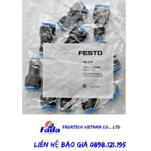 Đầu nối khí Festo QS-12-8 chính hãng giá tốt, new 100% tại Fadatech Việt Nam