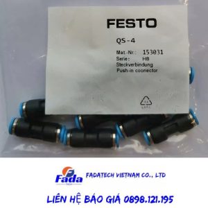Đầu nối khí Festo QS-4 chính hãng giá tốt, new 100% tại Fadatech Việt Nam