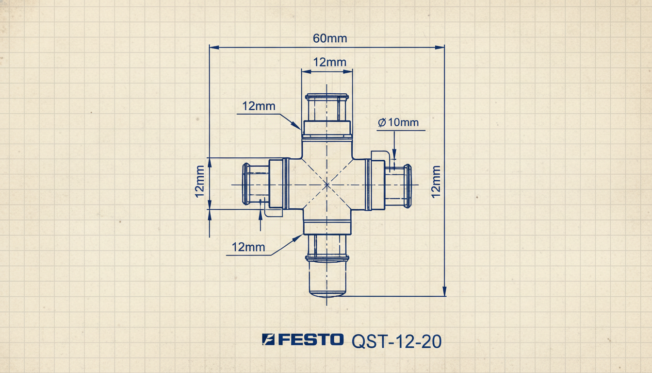 Đầu nối khí Festo QST-12-20 chính hãng giá tốt, new 100% tại Fadatech Việt Nam 5 QST 12 20 1