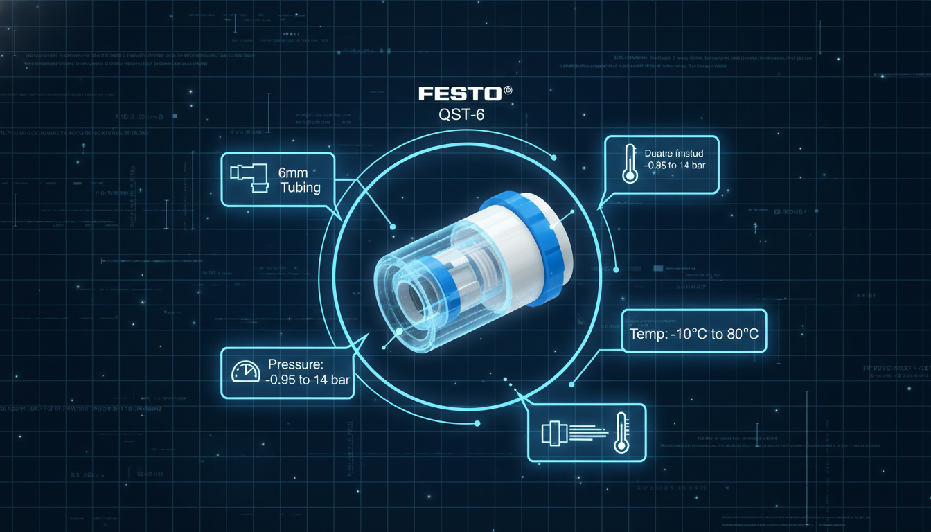 Đầu nối khí Festo QST-6 chính hãng giá tốt, new 100% tại Fadatech Việt Nam 5 QST 6 1