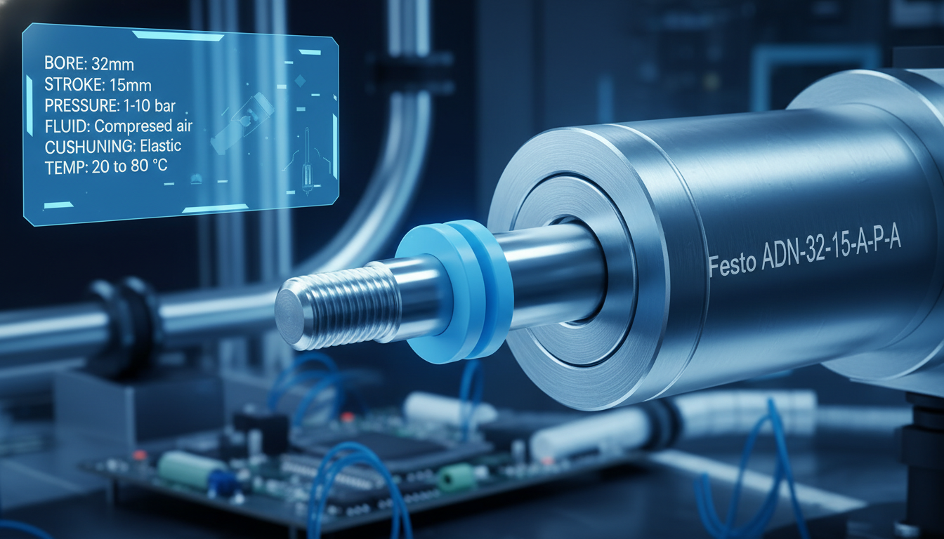 Xi lanh khí nén Festo ADN-32-15-A-P-A chính hãng giá tốt, new 100% tại Fadatech Việt Nam 5 ADN 32 15 A P A 1