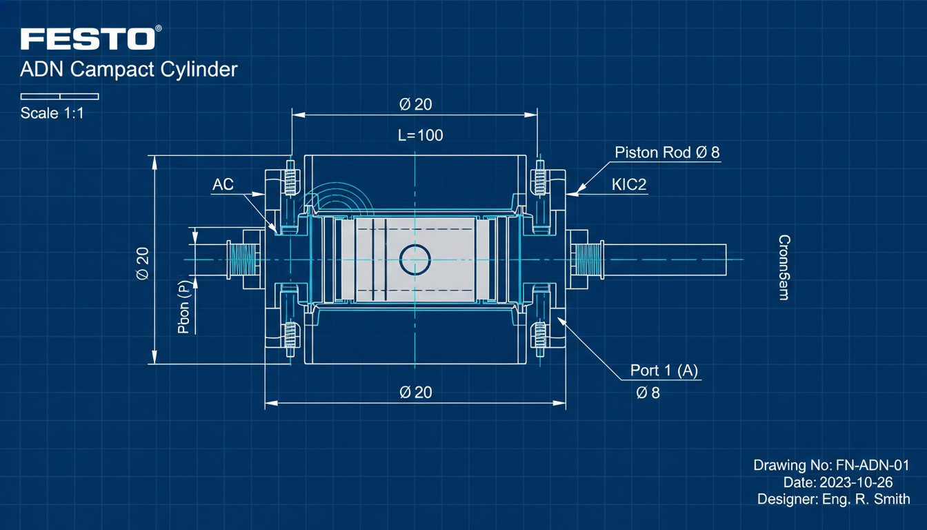 Xi lanh khí nén Festo ADN-32-30-A-P-A chính hãng giá tốt, new 100% tại Fadatech Việt Nam 5 ADN 32 30 A P A 1
