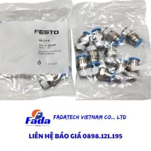Đầu nối ren khí Festo QS-1/4-8 chính hãng giá tốt, new 100% tại Fadatech Việt Nam