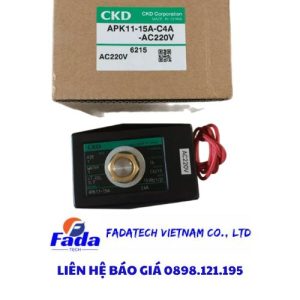 Van điện từ CKD APK11-15A-C4A-AC220V chính hãng giá tốt, stock 100% tại Fadatech Việt Nam