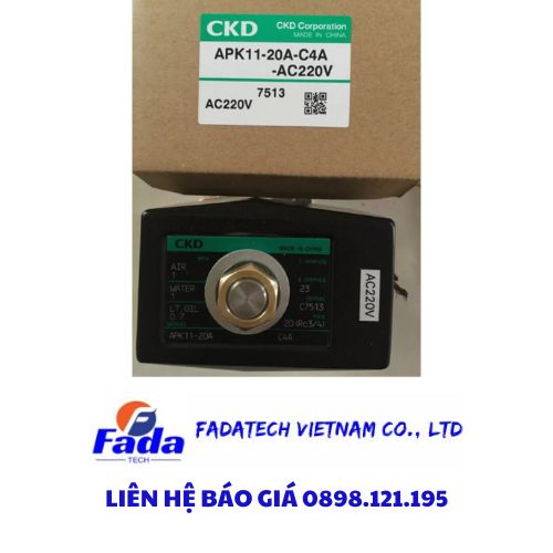 Van điện từ CKD APK11-20A-C4A-AC220V chính hãng giá tốt, stock 100% tại Fadatech Việt Nam 5 APK11 20A C4A AC220V