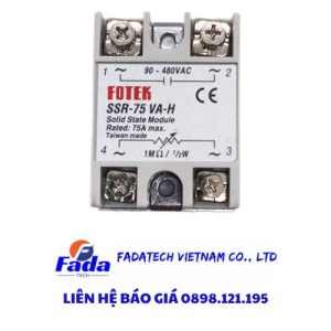 Relay bán dẫn FOTEK SSR-75VA-H chính hãng giá tốt, new 100% tại Fadatech Việt Nam